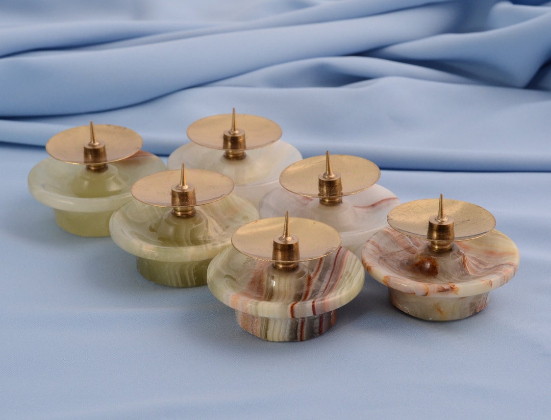 Natural Onyx Candlestick for Large Candles Candle Holder Etsy