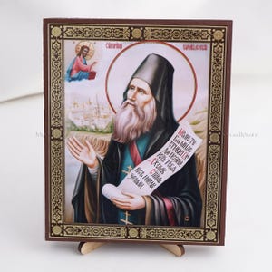 SAINT SILOUAN The ATHONITE Icon, Personalized Icons, Handmade Orthodox Icon Of Saint Silouan, Orthodox Icons, Icon Home Decor