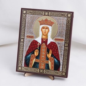 Saint ALEXANDRA The QUEEN Icon, Personalized Icons, Handmade Orthodox Icon Of Saint Alexandra, Orthodox Icons, Icon Home Decor