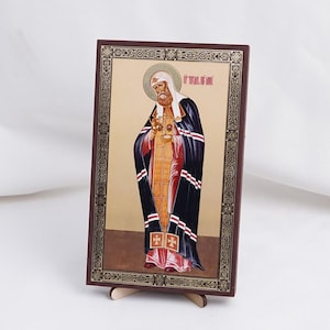 Saint PATRIARCH TIKHON Icon, Personalized Icons, Handmade Orthodox Icon Of Saint Tikhon, Orthodox Icons, Icon Home Decor