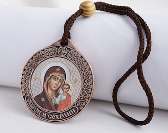 Icon Of &quot;MOTHER OF GOD&quot;, Christian Icon For Car, Car Interior Decorations, Car Icon, Car Accessories, Icon For Home