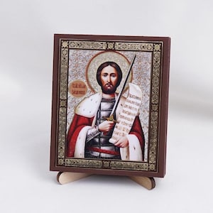 SAINT ALEXANDER NEVSKY Icon, Personalized Icon, Handmade Orthodox Icon Of The Holy Blessed Prince Alexander Nevsky, Orthodox Icon Home Decor