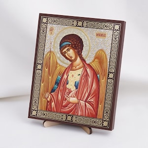 ARCHANGEL MICHAEL Icon, Personalized Icon, Handmade Orthodox Icons Of The Holy Angels, Orthodox Icon, Religious Icon Home Decor