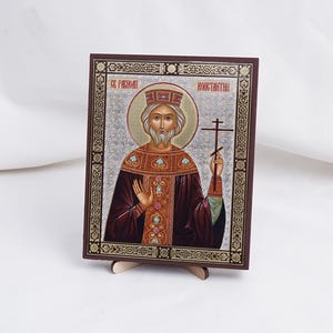 Icon Of SAINT CONSTANTINE The GREAT, Personalized Icons, Handmade Orthodox Icon Of Saint Constantine, Orthodox Icons, Icon Home Decor