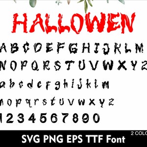 Halloween Font Spooky Letters Halloween Alphabet Spooky Font for Cricut SVG Png Eps Ttf font