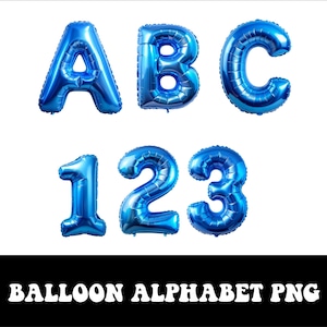 Party Balloon Blue Alphabet Png Birthday Png Alphabet Party Png Font Ballon Letters Png