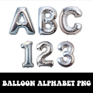 Balão De Festa Prata Alfabeto Png Aniversário Png Alfabeto Festa Png Fonte Ballon Letras Png