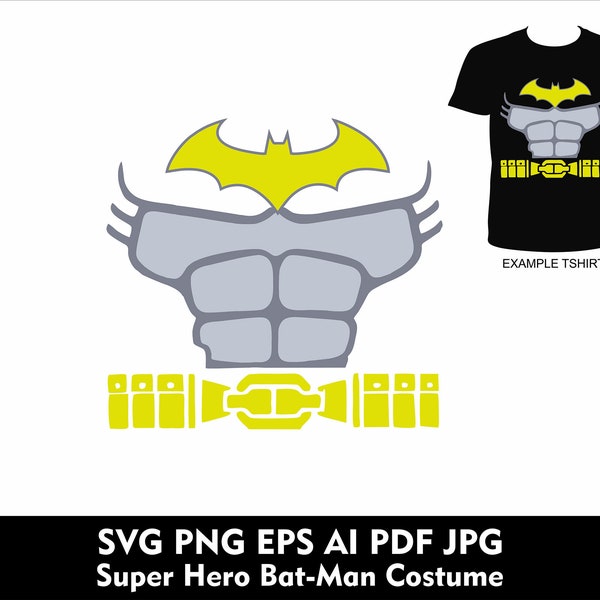 Super Hero Bat Costume Shirt Svg Bat Hero Costume Svg Png Eps Superhero Bat Svg Super Hero Bat Toys Tshirt Design Svg