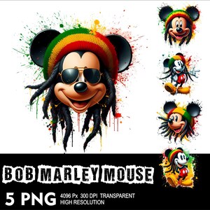 Diseño PNG de Bob Mickey 5 Diseño de fondo transparente de alta resolución PNG Adecuado para sublimación PNG Ratón Png