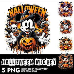 Halloween Mickey 5 PNG Design High Resolution Transparent Background Design PNG Suitable for Sublimation PNG Halloween Mouse Png