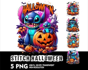 Halloween Stitch 5 PNG Projekt Wysokiej Rozdzielczości Przezroczyste Tło Projekt PNG Nadaje Się Do Sublimacji PNG Stitch Png
