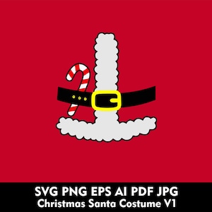 Christmas Santa Costume Shirt Svg Santa Claus Costume Svg Png Eps Christmas Santa Svg Christmas Santa Tshirt Design V1