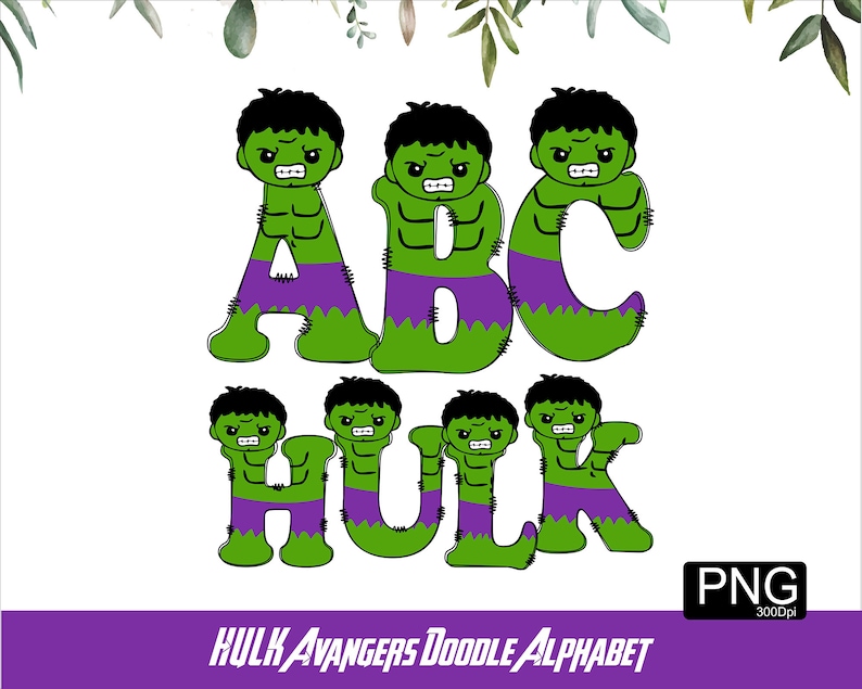 Super Hero Alphabet PNG Avanger Font Super Hero Letter Hero Doodle PNG font Kids Sublimation Font Kids Tshirt Design image 4