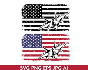 F-22 Raptor SVG American Flag F22 Raptor Military Combat Aircraft USA Army Jet Fighters Flag Distressed Us Flag SVG Png Eps Jpg