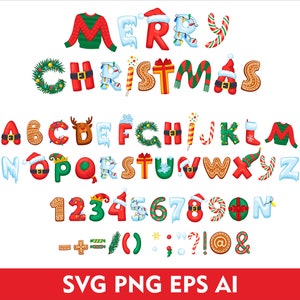 Feliz Natal Alfabeto Natal Doodle Fonte Feliz Natal Doodle Letras De Natal Png Eps Svg Ai Font