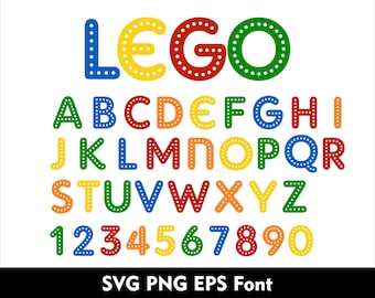 Puzzle Font Brick Font Svg Bricks Svg Letters for Cricut SVG, Leg Font Toys Brick Letter Svg Png Eps AI font
