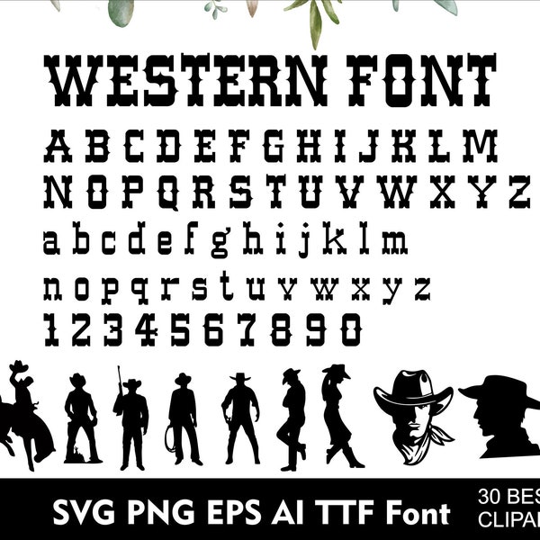 Western Font Old West Font Wild West Font Cowboy Font Rodeo Font Texas Font Cowboy Western Alphabet Western Script Country Font