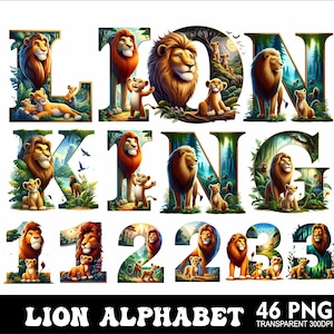 Polices d'Alphabet Lion Png Anniversaire Png Fête D'anniversaire Png Lettres Lion Png