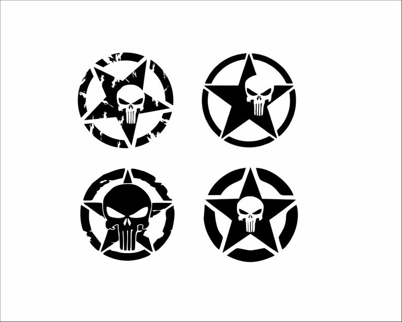 Punisher Skull Svg Bundle Punisher Tshirt Design Skull Svg Eps Png Ai Vector Skull Punisher Svg Files image 6