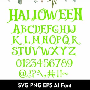 Halloween Vintage alfabet Halloween lettertype Spooky Letters Haloween alfabet Svg Png Eps Ai lettertype