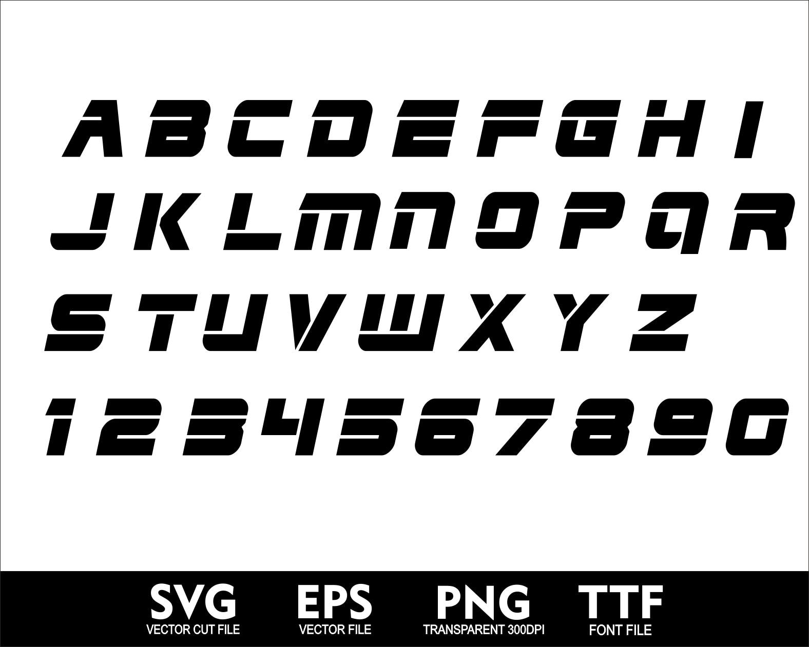 Alpha Racing Font Racing Font Speed Racing Alphabet SVG Cricut Silhouette Font Sport Race ...