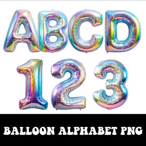 Alphabet Ballon de Fête PNG Anniversaire Alphabet PNG Polices de Caractères Ballon de Fête Png