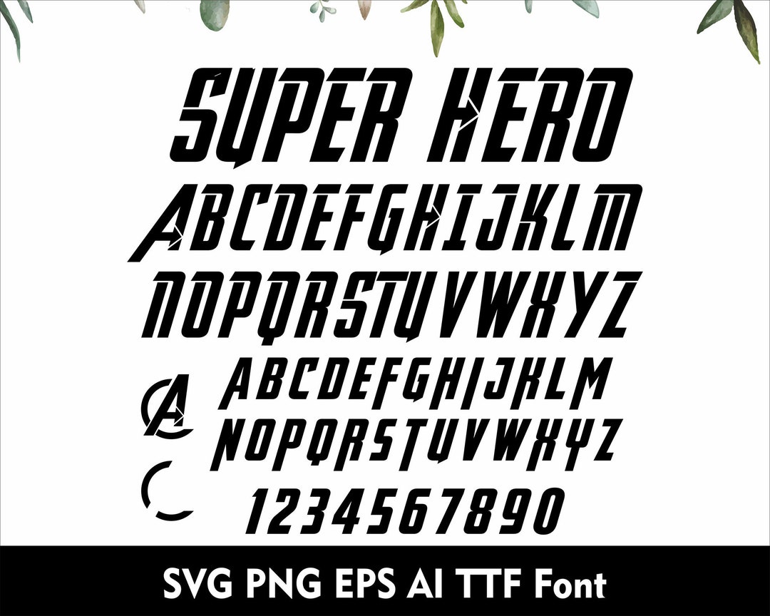 Superhero Alphabet Superhero Font Svg Kids Font Comic Font Hero Letters