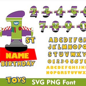 Buzz Lightjahre Doodle Zahlen Toy Story Buzz Geburtstag Zahlen Schriftart Png svg Alphabet Buchstabe A-Z Geschichte Buchstabe Schriftart Spielzeug Schriftart Geschichte Buchstaben