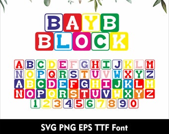 Baby Building Blocks Font