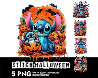 Halloween Stitch 5 PNG Projekt Wysokiej Rozdzielczości Przezroczyste Tło Projekt PNG Nadaje Się Do Sublimacji PNG Stitch Png