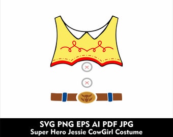 CowGirl Jessie Costume Svg Jessie Toy Story Costume Svg Png Eps CowGirl Jessie Svg Toy Story Jessie Tshirt Design Svg