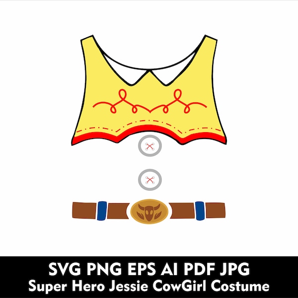 CowGirl Jessie Costume Svg Jessie Toy Story Costume Svg Png Eps CowGirl Jessie Svg Toy Story Jessie Tshirt Design Svg