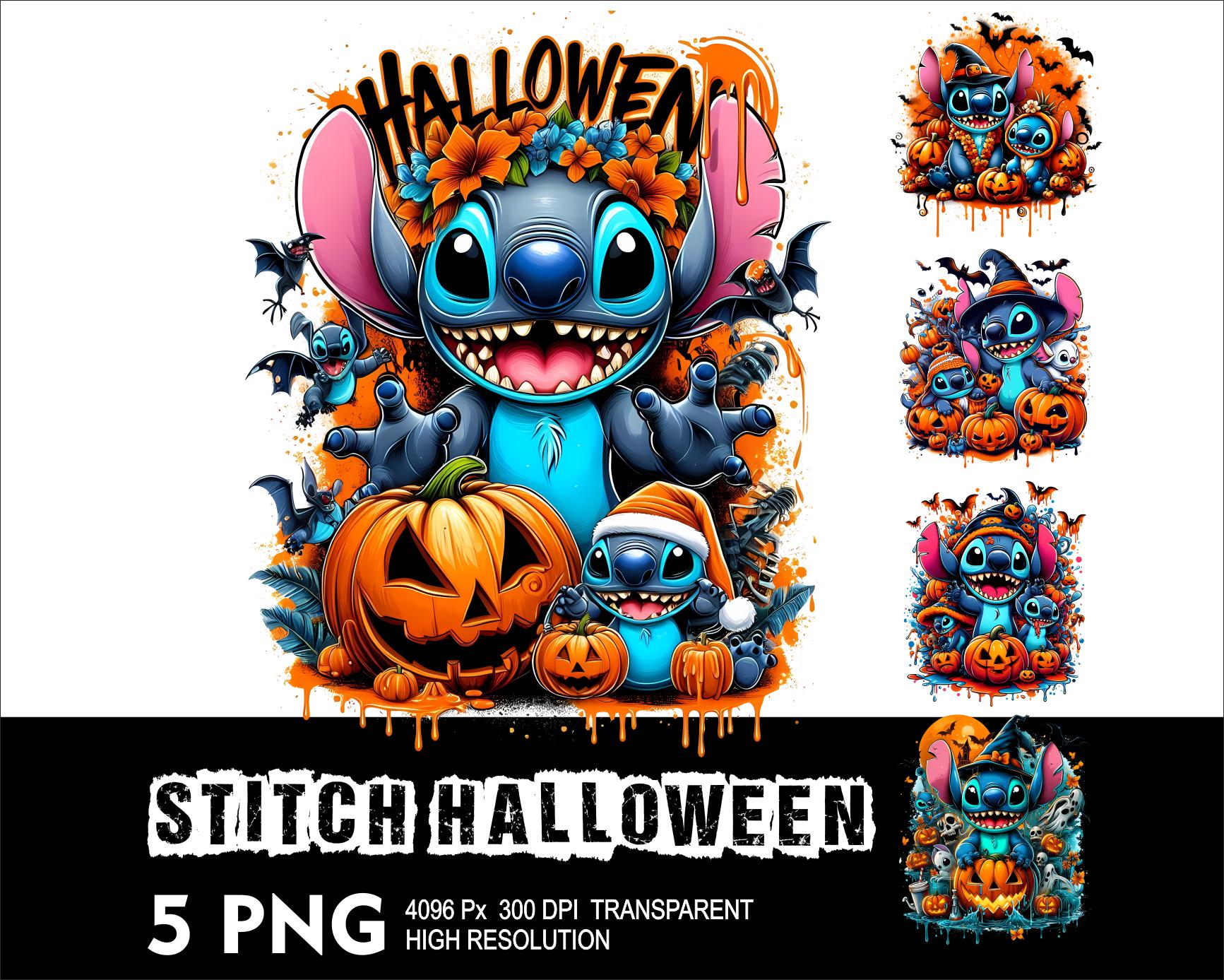 Halloween Stitch 5 PNG Design High Resolution Transparent Background Design PNG Suitable for Sublimation PNG Stitch Png