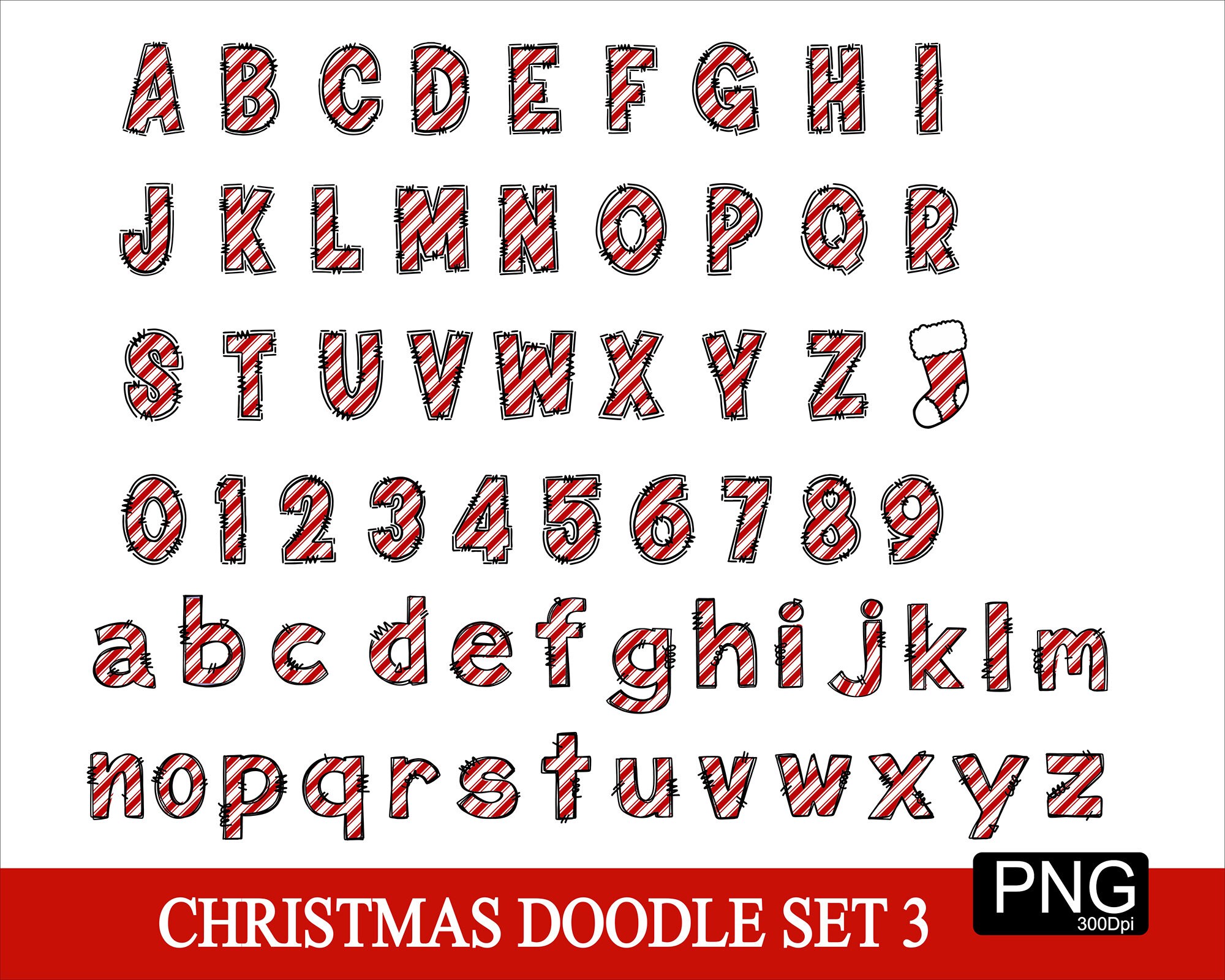 Alfabeto navideño PNG Letras navideñas Números Clipart Alfabeto de ...