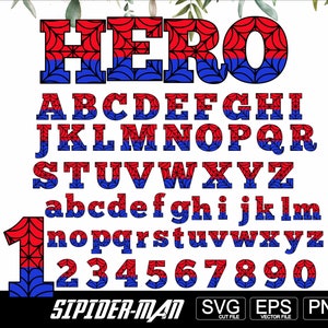 Spider Hero Font SVG, Spider Alphabet Doodle SVG, Superhero Font Svg, Spider font for Cricut, Superhero Font, Spider Font Svg Png Eps Ai