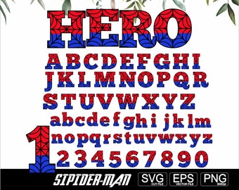 Spider Hero Font SVG, Spider Alphabet Doodle SVG, Superhero Font Svg, Spider font for Cricut, Superhero Font, Spider Font Svg Png Eps Ai