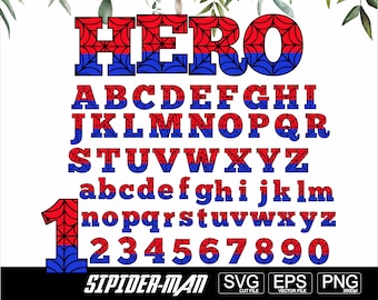 Spider Hero Font SVG, Spider Alphabet Doodle SVG, Superhero Font Svg, Spider font for Cricut, Superhero Font, Spider Font Svg Png Eps Ai