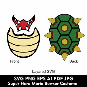スーパーヒーロー クッパ コスチューム シャツ SVG クッパ マリオ ヒーロー コスチューム SVG PNG EPS スーパーヒーロー クッパ SVG スーパーヒーロー クッパ おもちゃ Tシャツ デザイン SVG