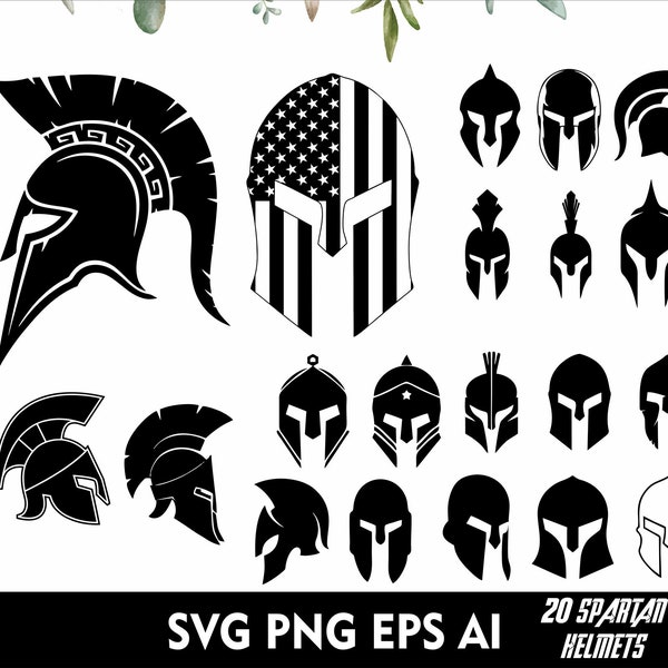 Spartan Warrior Helmets Epic Spartan Helmet Warrior Helmet Spartan Knight Rome Helmet Fighter Sparta Rome Gladiator SVG PNG EPS