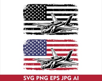US Flag F22 Raptor SVG American Flag Patriotic F22 Military Combat Aircraft Army Jet Fighters Distressed Us Flag Svg Png Eps Jpg Veteran