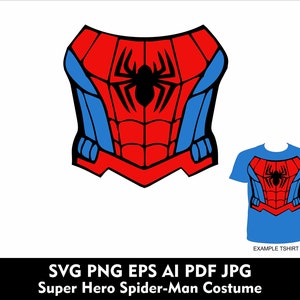 Superheld Spinnen Kostüm Shirt SVG Spinne Held Kostüm SVG Png Eps Superheld Spinne Etsy