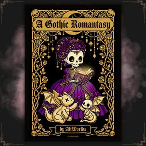 Spooky Cutie Romantasy Coloring Pages • Cryptids & Gothic Creatures PDF image 1