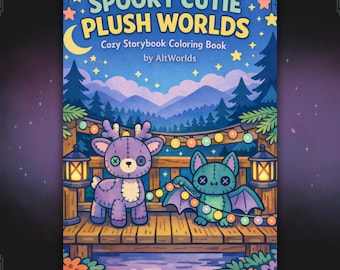 Spooky Cutie Coloring Book, Plush Creatures & Cozy Pages