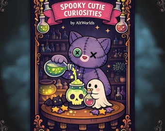 Spooky Cutie Coloring Book | Cryptid Plush Coloring Pages PDF