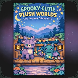 Spooky Cutie Coloring Book, Plush Creatures & Cozy Pages