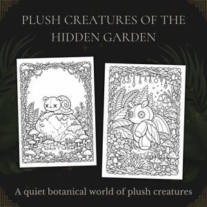 Botanische Malvorlagen PDF | Spooky Cutie Plüsch Cryptid Folklore Buch Bild 2