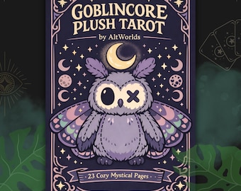 Spooky Cutie Tarot Coloring Book – Goblincore Plush Pages (PDF)