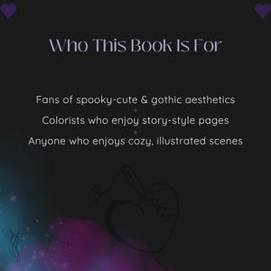 Spooky Love Coloring Pages | Kawaii Cryptid Romance Gothic Hearts PDF image 6