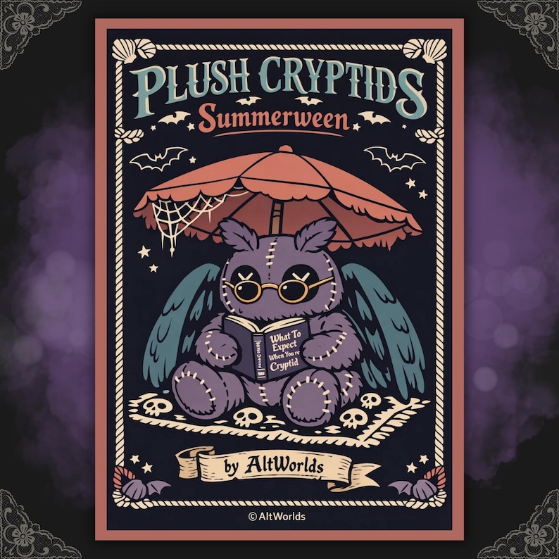 Whimsy Cryptids Summerween Spooky Cutie Coloring Pages PDF · Plush Cryptids Book - Etsy
