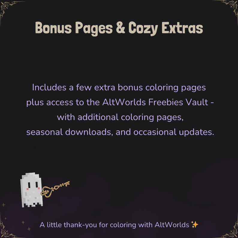 Spooky Cutie Coloring Book PDF, Cozy Gothic Coloring Pages image 7